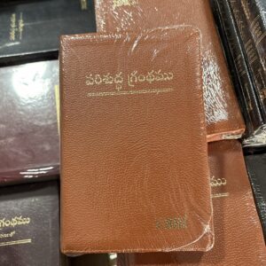 Compact(handy) size brown index bible with zip