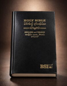 Black HB Telugu and English bibles
