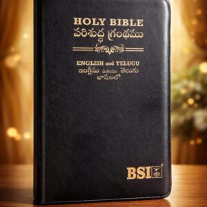 Telugu and english translation bible diglot black leather