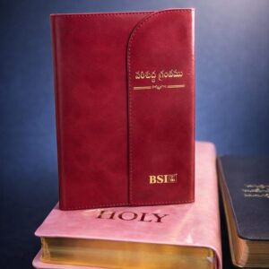 Telugu bible (magnetic) in compact size special edition with good quality with leather