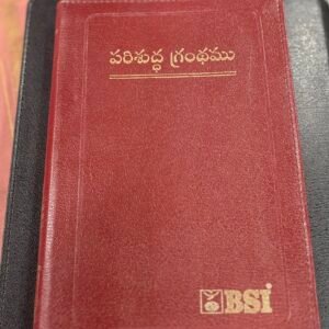 Telugu gold edge regular size bible (burgundy colour)